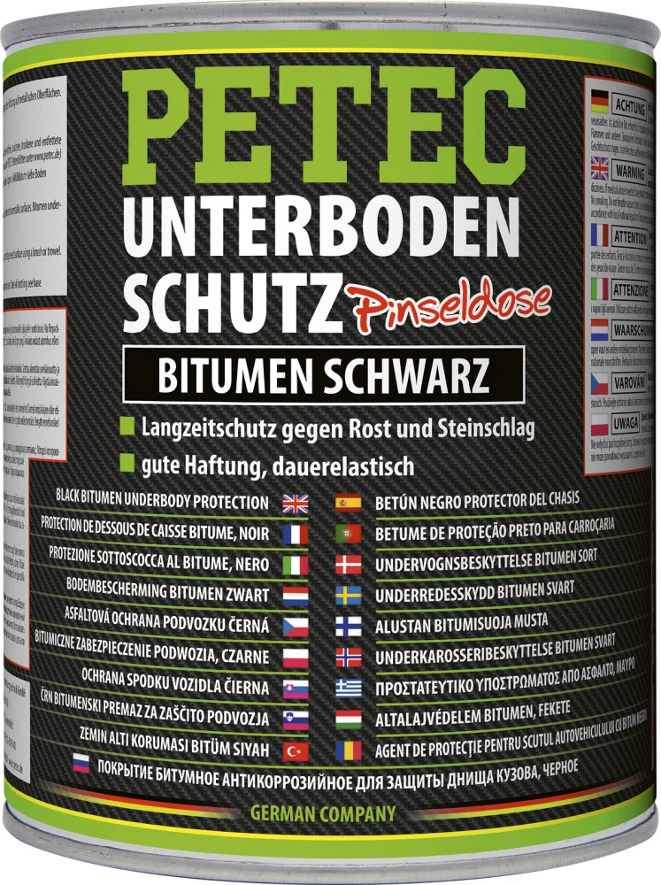 PETEC Unterbodenschutz Bitumen Pinseldose schwarz 1.000ml - 73100