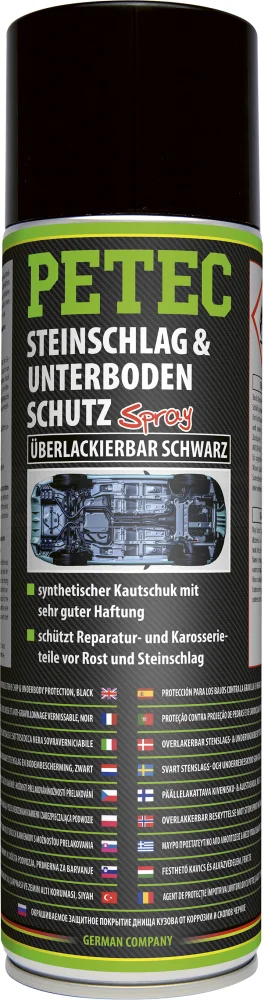 PETEC Steinschlag- & Unterbodenschutz überlackierbar schwarz 500ml - 73250