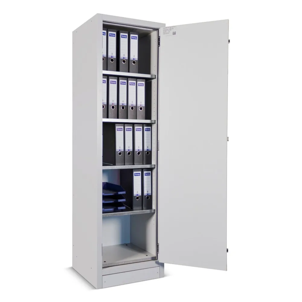 PRIORIT Brandschutzschrank, Feuerwiderstand 90 Min., 1-flügelig, 4 Einlegeböden