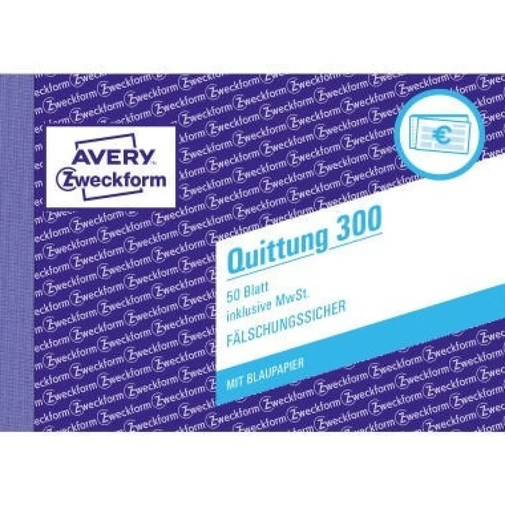 Avery Zweckform Quittung 300 DIN A6 quer 50Blatt