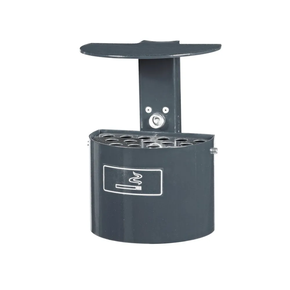 RENNER Rundascher, mit Pfosten und Abdeckung, 2 Liter, feuerverzinkt + pulverbeschichtet, karminrot