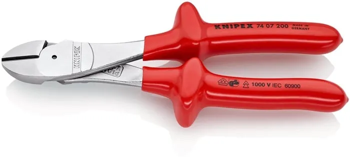 Kraftseitenschneider L.200mm VDE Form 0 tauchisol.KNIPEX
