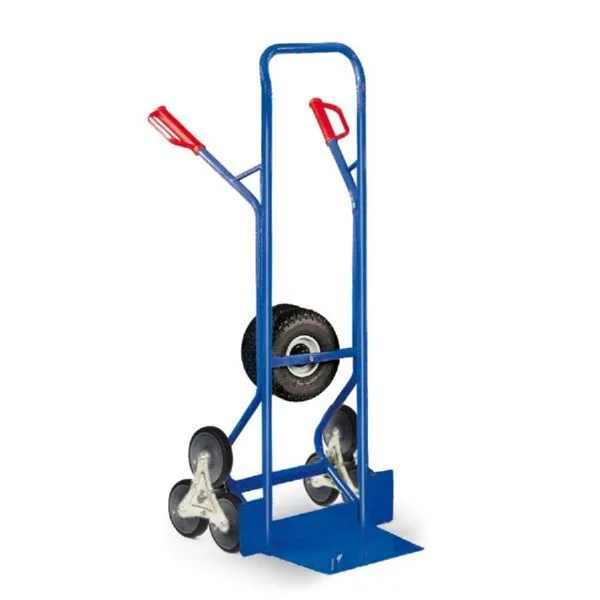 Rotauro Treppen Stapelkarre Dreistern mit Lufträder bis 300 kg Last Höhe 1345 mm