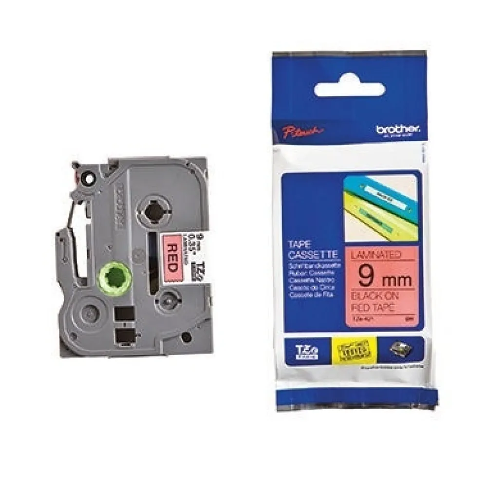 P-touch Schriftbandkassette TZE421 9mmx8m laminiert sw auf rt