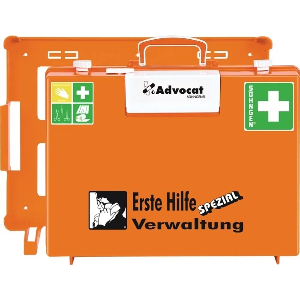 SÖHNGEN® Erste Hilfe Koffer Advocat Verwaltung, B400xH300xT150ca.mm, orange