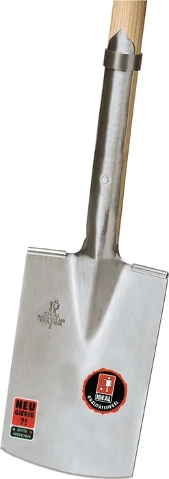 Rodespaten Blattmaß 285x185mm Gr.2 m.Eschen-T-Stiel Stiel-L.850mm 2800g IDEAL