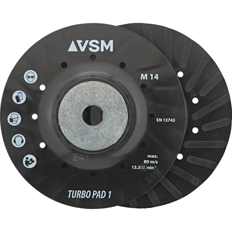 Stützteller für Fiberschleifscheiben mit Kühlrippen 115 mm