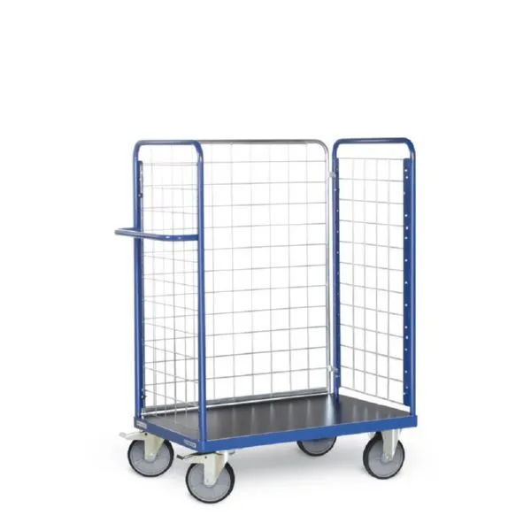 Tauroflex Paketwagen F6 mit Gitter 600 kg Last 600 x 1190 x 1500 mm