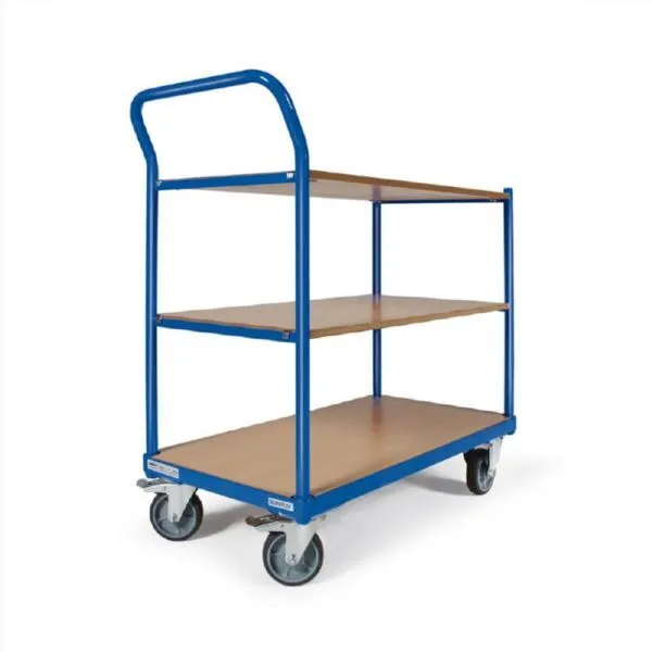 Tauroflex Tischwagen basic Serie F 250 3 robuste Ladeflächen 500 x 1025 x 1015 mm
