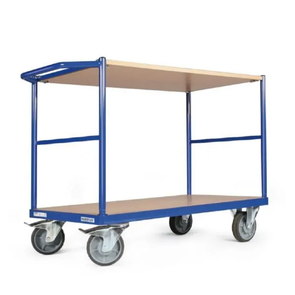Tauroflex Tischwagen basic Serie F bis 350 kg 2 Ladeflächen 600 x 1185 x 925 mm