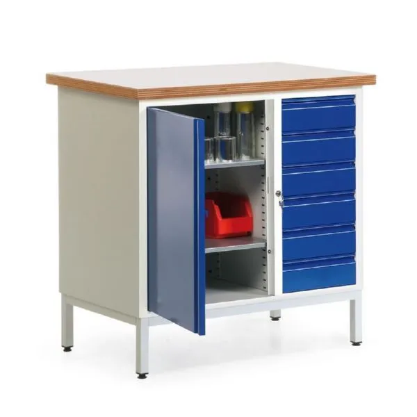 Taurotec Kastenwerkbank R3 Schrankfach mit 6 Schubladen