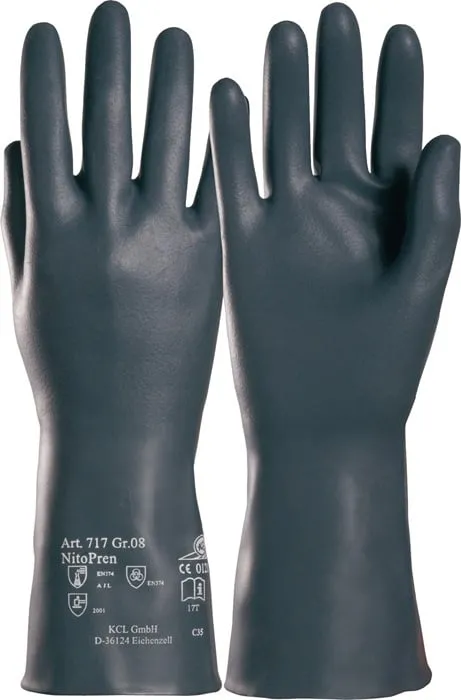 Chemiehandschuh Nitopren 717 Gr.10 dunkelgrau EN 388,EN 374 PSA III HONEYWELL