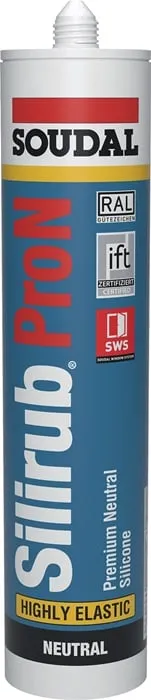Silikondichtstoff Silirub ProN transp.300ml Kartusche SOUDAL VE: 15St.