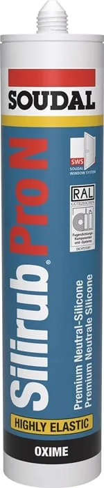 Silikondichtstoff Silirub ProN weiß 300ml Kartusche SOUDAL VE: 15St.