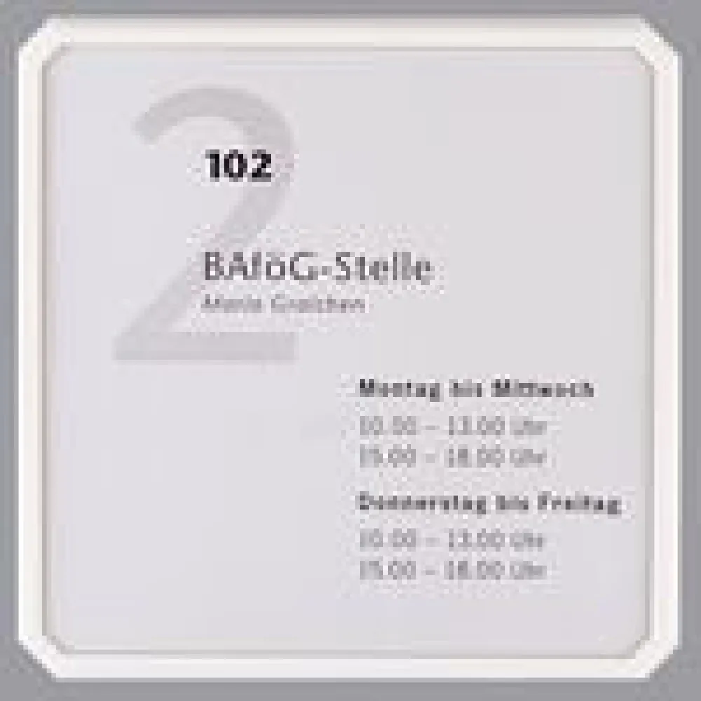 Türschild Futur, HxBxT 155 x 155 x 12 mm, reinweiß