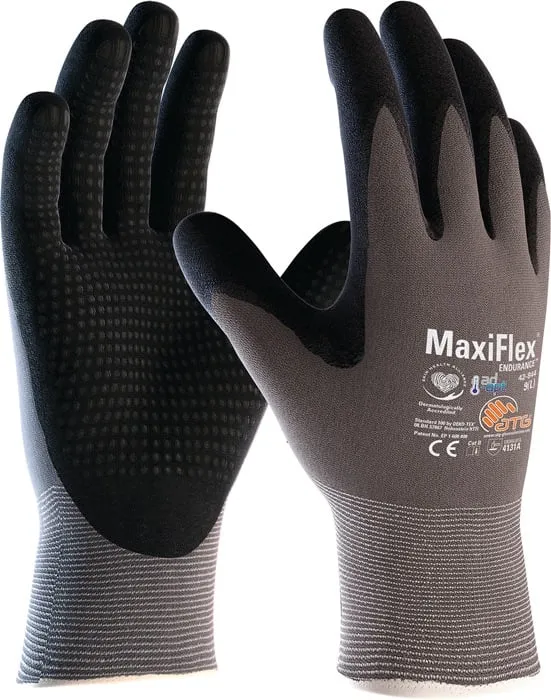 Handschuhe MaxiFlex Endurance with AD-APT 42-844 Gr.8 grau/schwarz