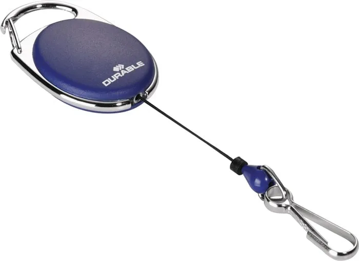 Ausweishalter m.Federhaken Band-L.800mm blau DURABLE VE: 5St.