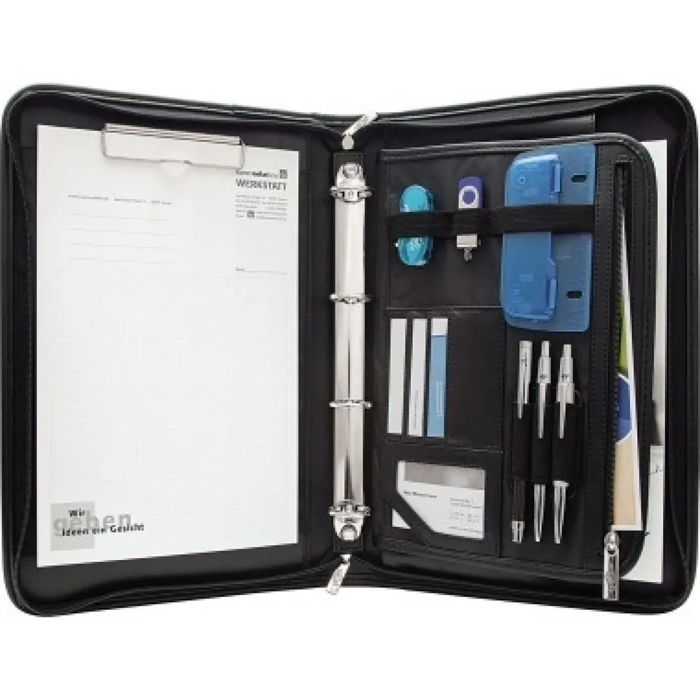 WEDO® Konferenzmappe Elegance 585001 DIN A4 Kunstleder schwarz