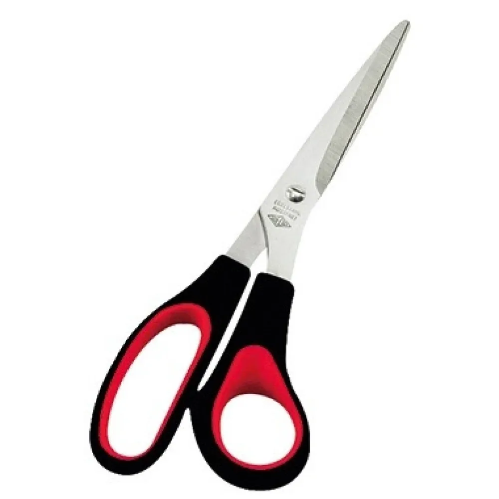 WEDO® Schere 9768 21,0cm Edelstahl Softgriff schwarz/rot