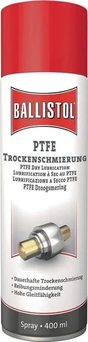 PTFE Trockenschmierung farblos/weißlich n.dem Trocknen 400ml Spraydose BALLISTOL VE: 6St.