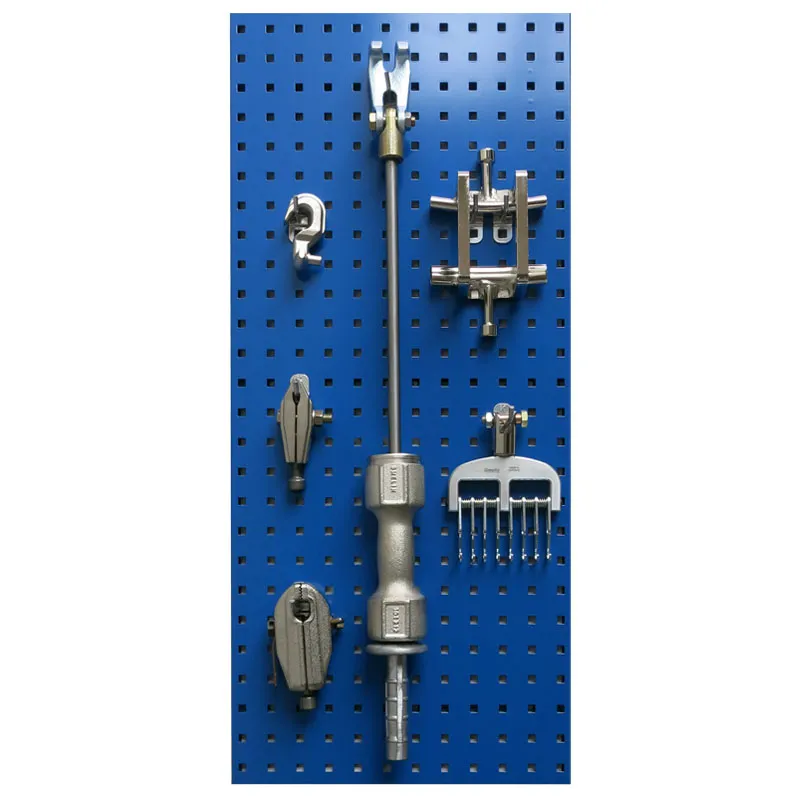 Gmelin+MOLL Schwerer Gleithammer 5 kg Kit auf Lochtafel mit 6 Werkzeugen