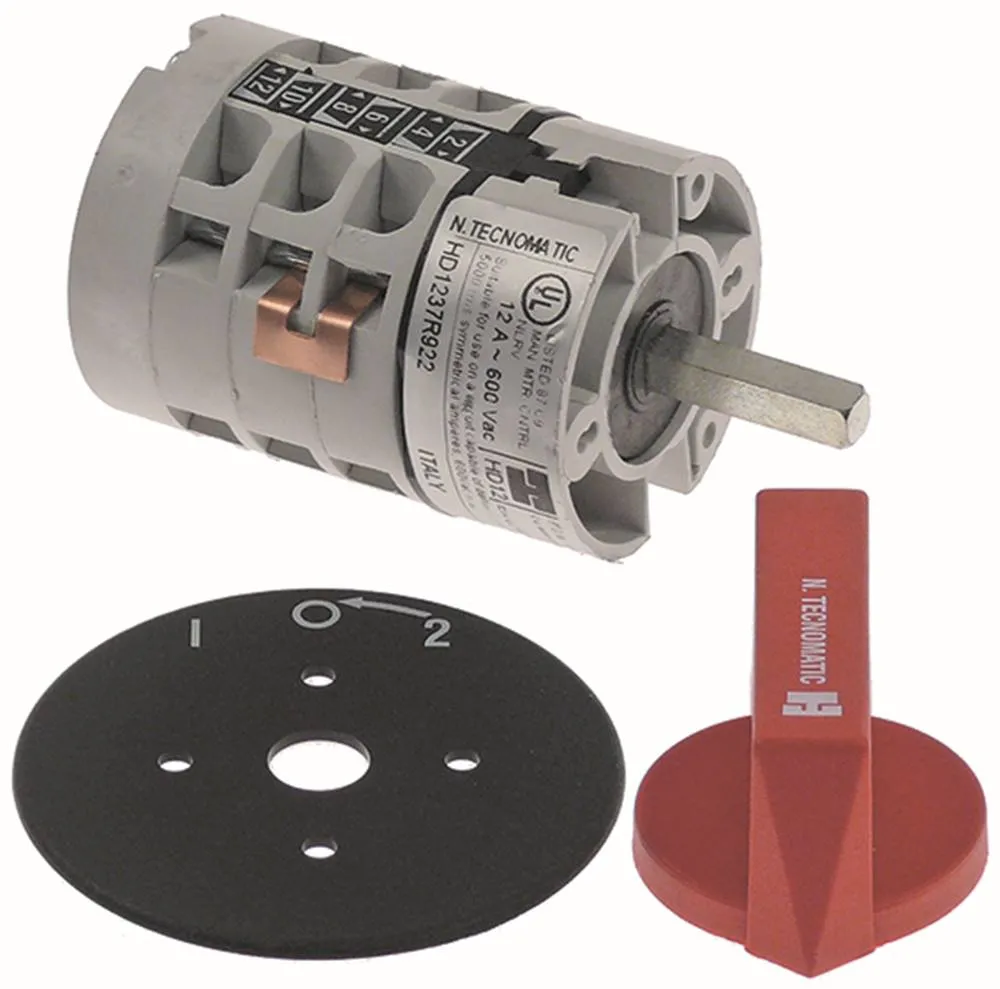 TECNOMATIC HD1237R922 Drehschalter für Cookmax 421001 22mm 12A 600V