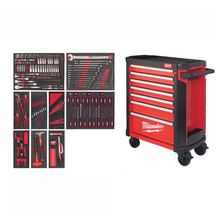 MILWAUKEE 30″ / 78 cm TOOLGUARD Werkstattwagen mit Werkzeugbestückung