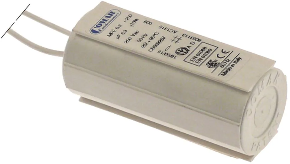 Ambach Betriebskondensator für GKB-120, GKB-120-BF 50Hz Kabel 190mm