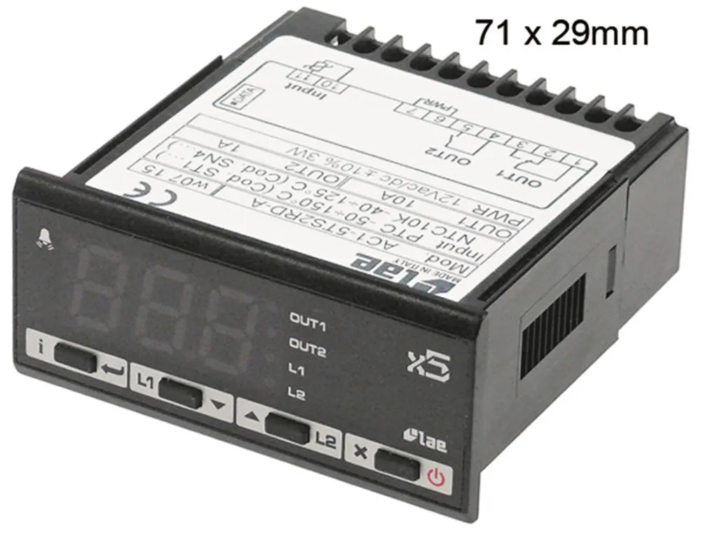 LAE AC1-5TS2RD-A Elektronikregler Anzeige 3-stellig Einbaumaß 71x29mm