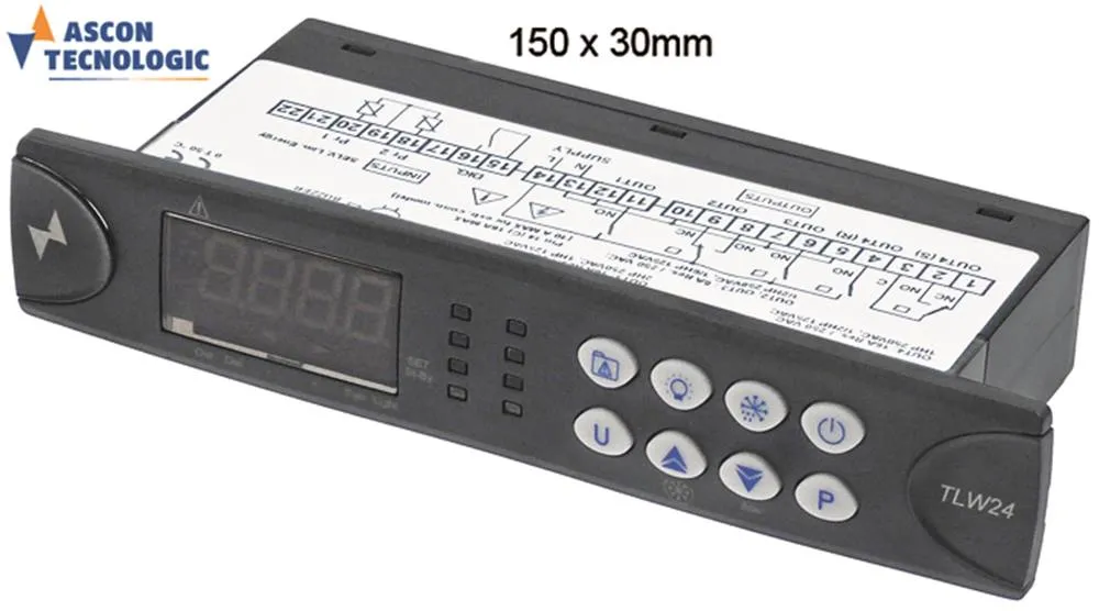 TECNOLOGIC TLW24 Elektronikregler für NTC/PTC Einbaumaß 150x30mm DI DI
