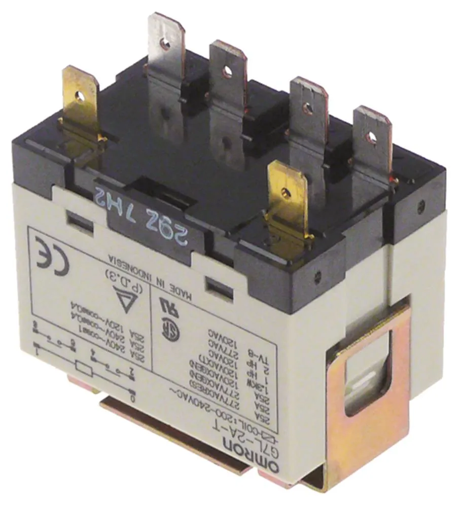 Leistungsrelais für Bartlett Anschluss Flachstecker 6,3mm 2NO 25A AC