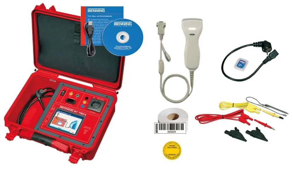 BENNING ST750A SET Gerätetester Set DIN VDE 0701-0702/0751-1(EN 62353)