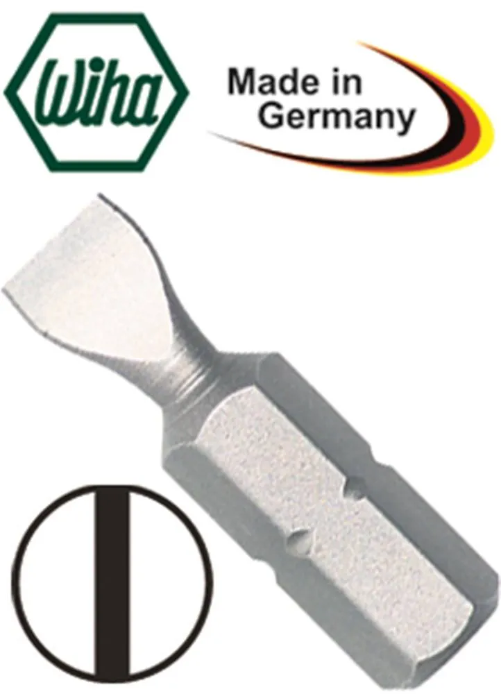 Schlitz-Bit Länge 25mm Größe 1,6x8,0mm kurz Standard