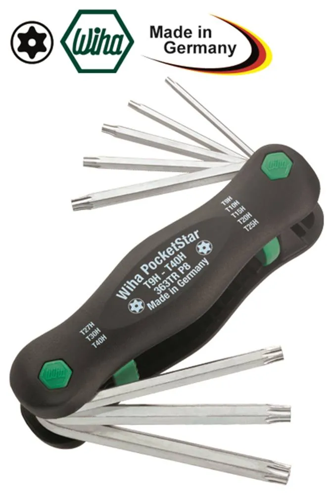 WIHA Schraubendreher-Set Torx mit Bohrung T9/10/15/20/25/27/30/40H
