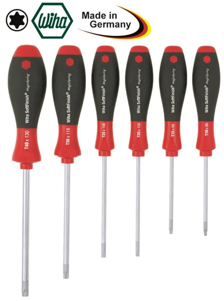 WIHA Schraubendreher-Set Torx mit Festhaltefeder T10/15/20/25/30/40