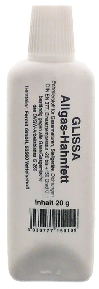 FERMIT Gashahnfett GLISSA für Panicoupe für Gasarmatur Tube 20g DVGW