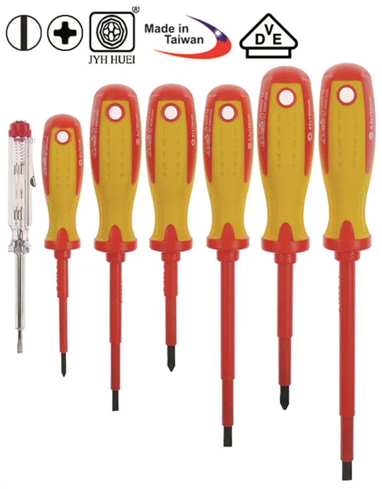 Schraubendreher-Set VDE Schlitz/Kreuzschlitz 7-teilig