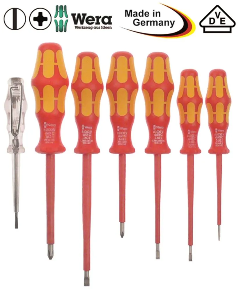 Schraubendreher-Set VDE Schlitz/Kreuzschlitz 7-teilig VDE