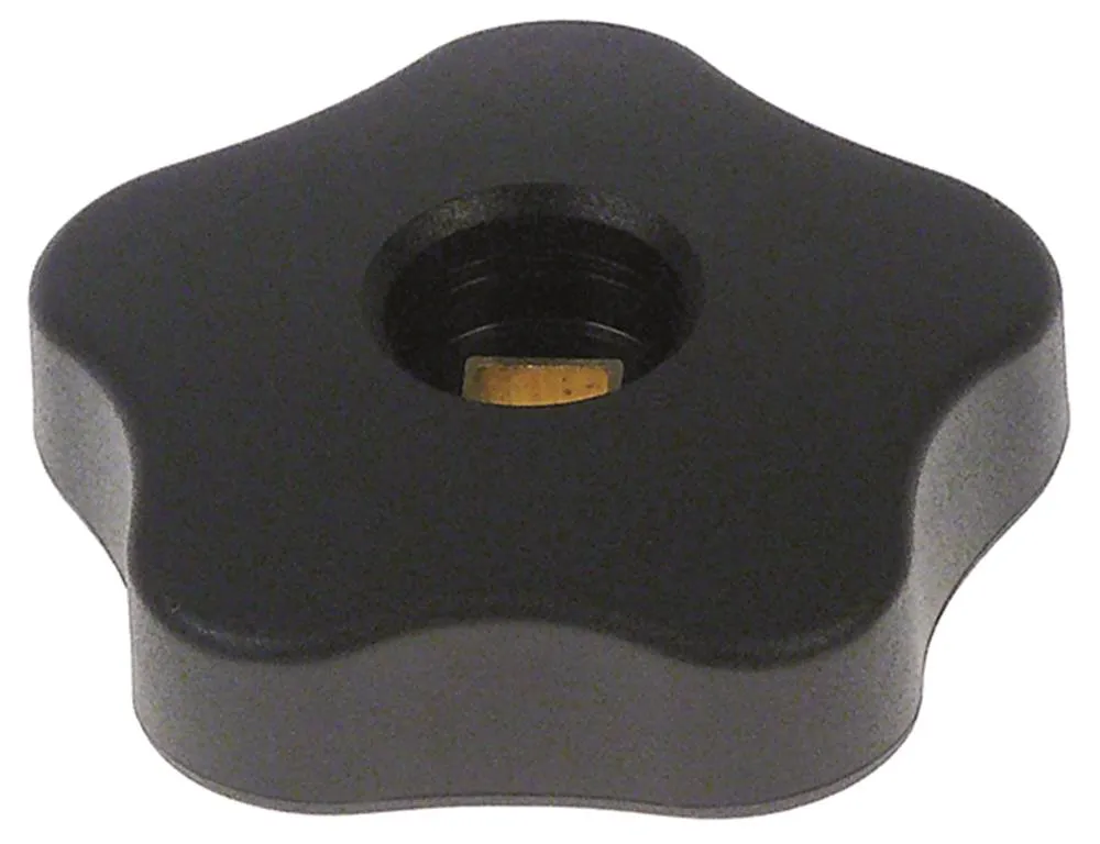 Sterngriff Achse 9x9mm ø 74mm schwarz Länge 24mm Kunststoff