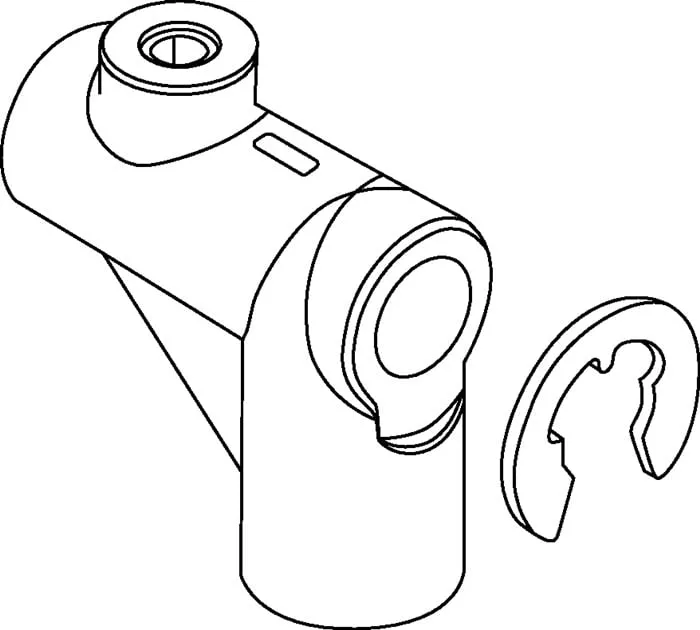 Gewindeansatz f.gr.Profile f.Rundstange 10mm STA FUHR