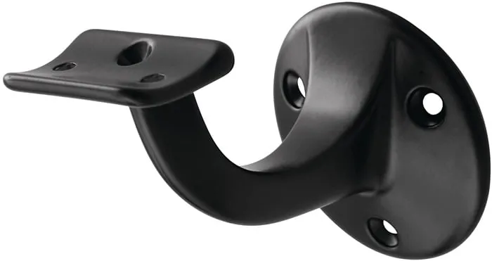 Handlaufträger 3500 Alu.ku.-besch.schwarz D.Wandplatte 56mm