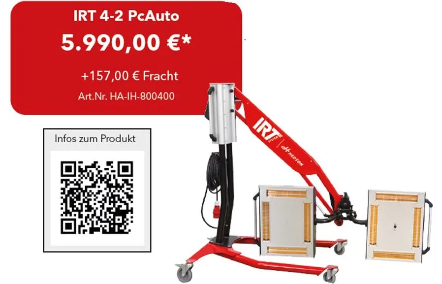 HEDSON IRT 4-2 PcAuto 12KW IR Strahler mit 2x Kassetten