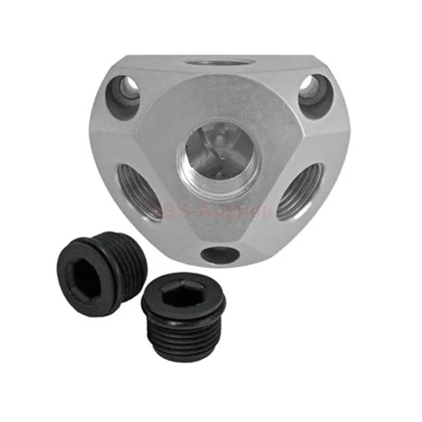 Luftverteilerdose Alu Wallbox 1" mit 3 x 1/2"