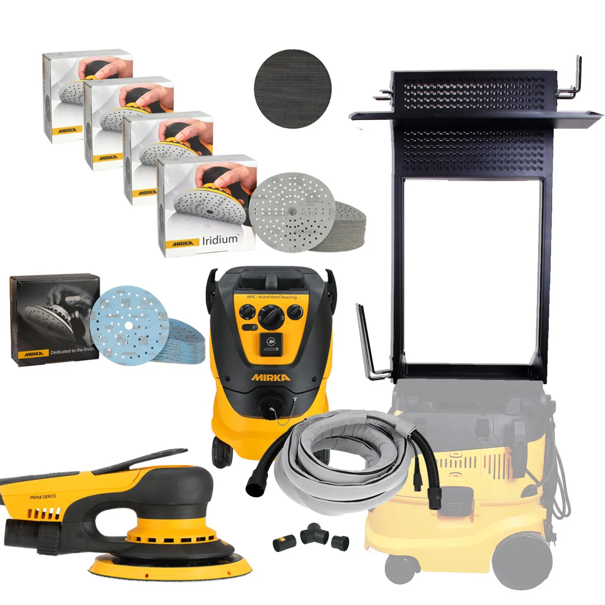 MIRKA DEROS II Set / Iridium + 1230M AFC + Workstation KIT2614ARMDE