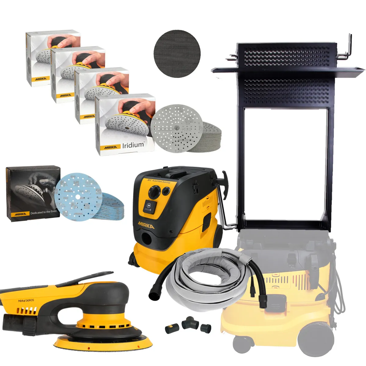 MIRKA DEROS II Set / Iridium + 1230L AFC + Workstation KIT2616ARMDE