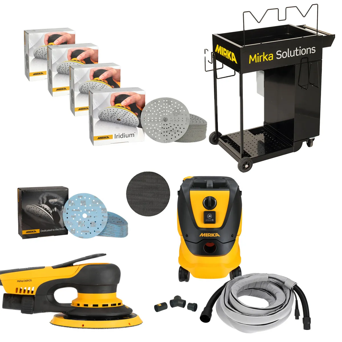 MIRKA DEROS II Set / Iridium + 1230L PC + Trolley KIT2624ARMDE