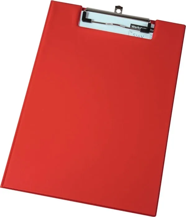 Schreibmappe Krt.m.ausziehb.Hakenöse DIN A4 rot VE 12 St.EICHNER VE: 12St.