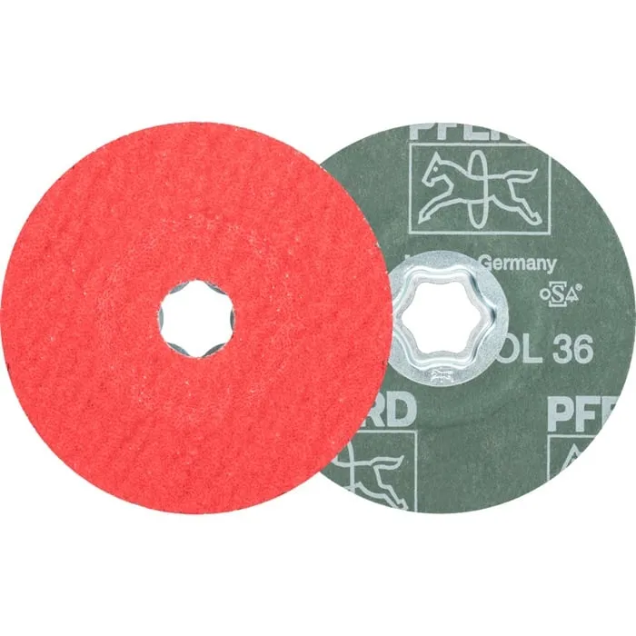 Fiberscheibe COMBICLICK CO-COOL D.115mm K.36 INOX/Alu.Keramikkorn PFERD VE: 25St.