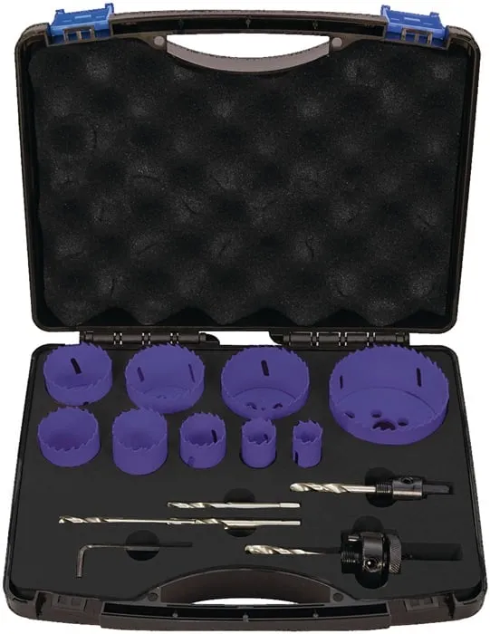 Lochsägensatz 13-tlg.19-68mm Schnitt-T.38mm HSS-Co8 PROMAT