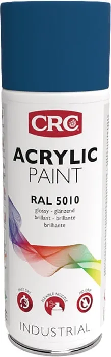 Farbschutzlackspray ACRYLIC PAINT enzianbl. glänzend RAL5010 400ml Spraydose CRC VE: 6St.